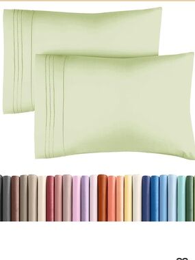 CGK Light Sage Green Pillowcase Pair - Cozy Home Bedding